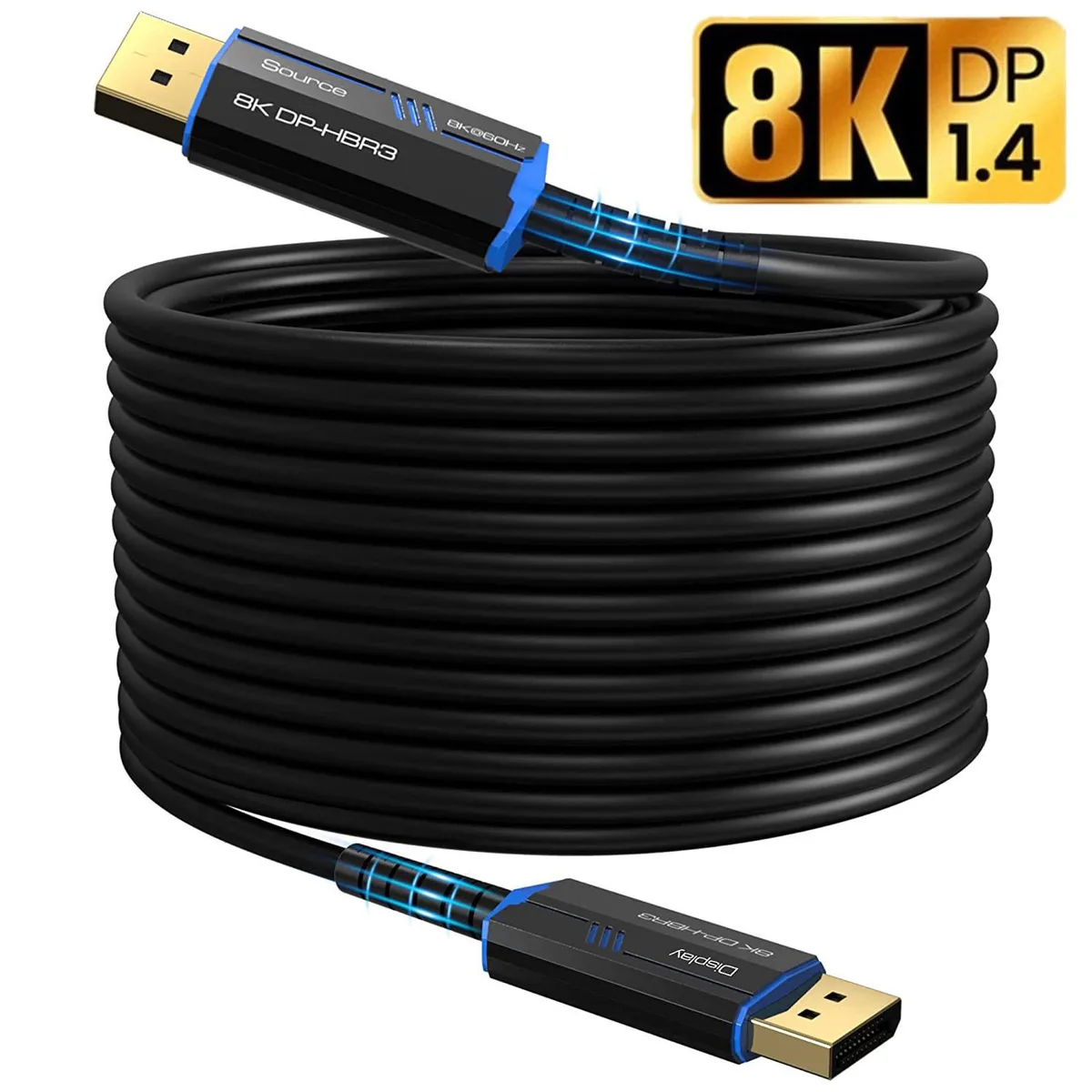 ESTONE ESTONE TJ-A077 DisplayPort 1.4 cable 33 ft 8K 60 Hz 4K 144 Hz 32.4 Gbps — produktbild