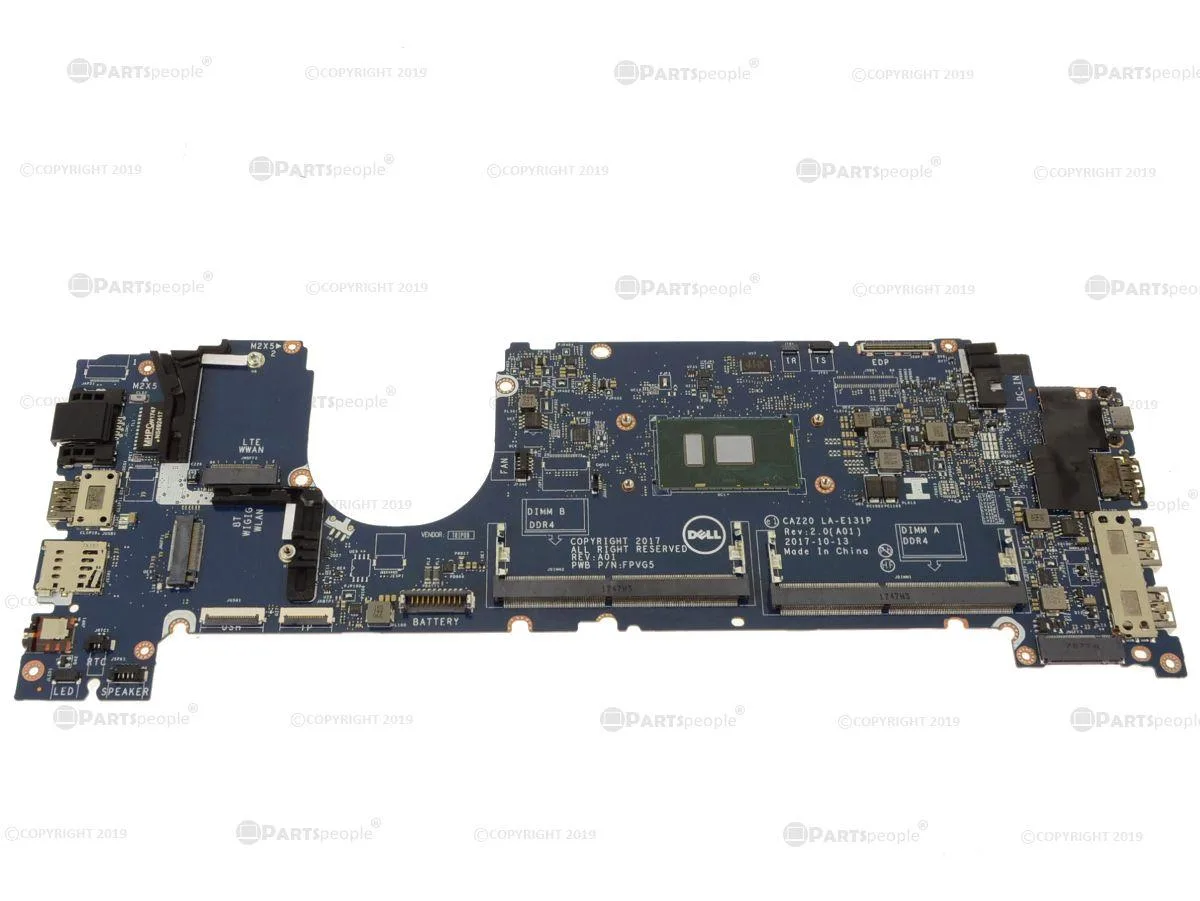 DELL DELL Latitude 7480 Motherboard Intel i5-7200U 2.5GHz Thunderbolt 3.0 JRJ7M — product photo