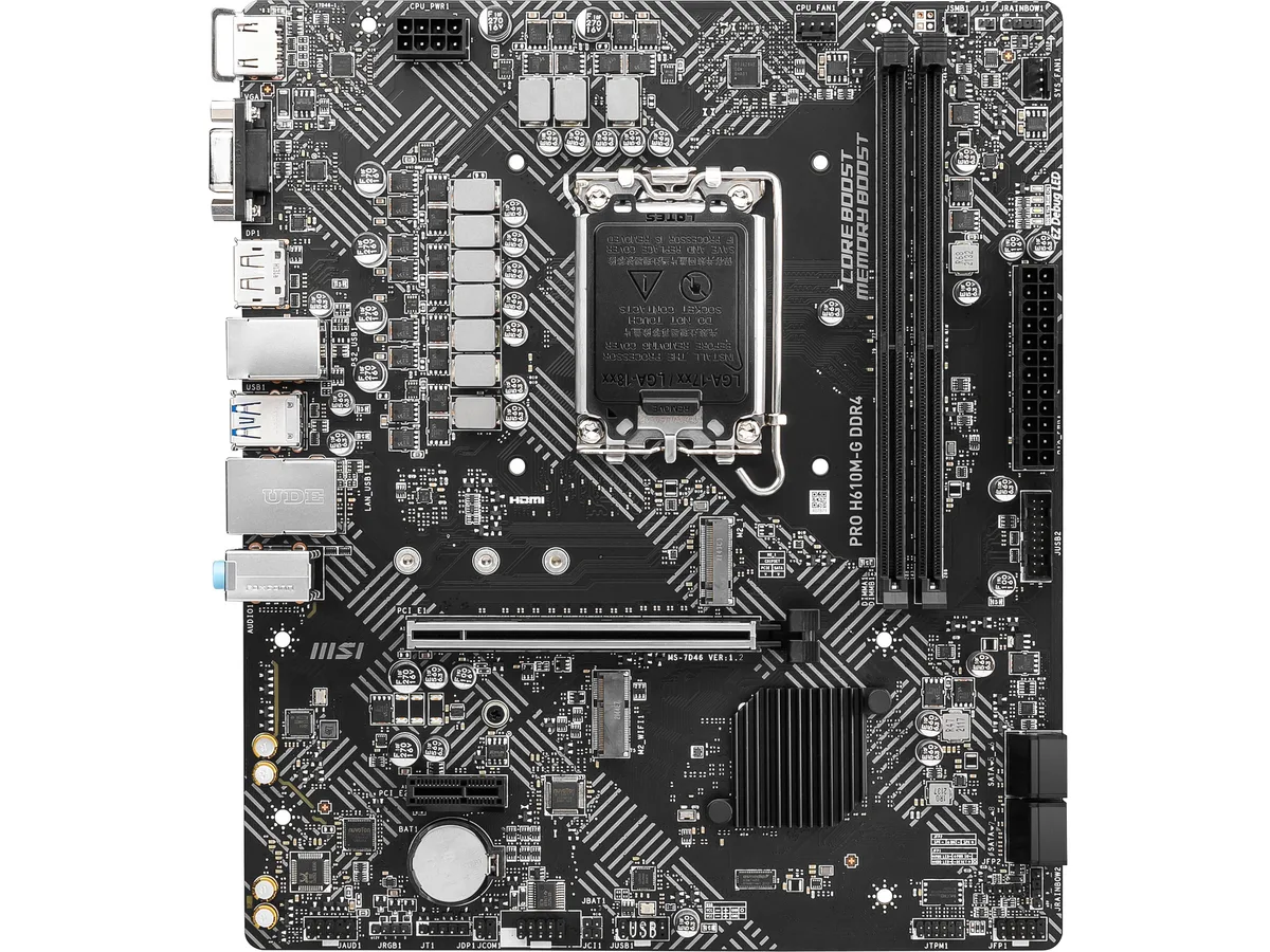 MSI MSI PRO H610M-G DDR4 Intel motherboard — photo du produit