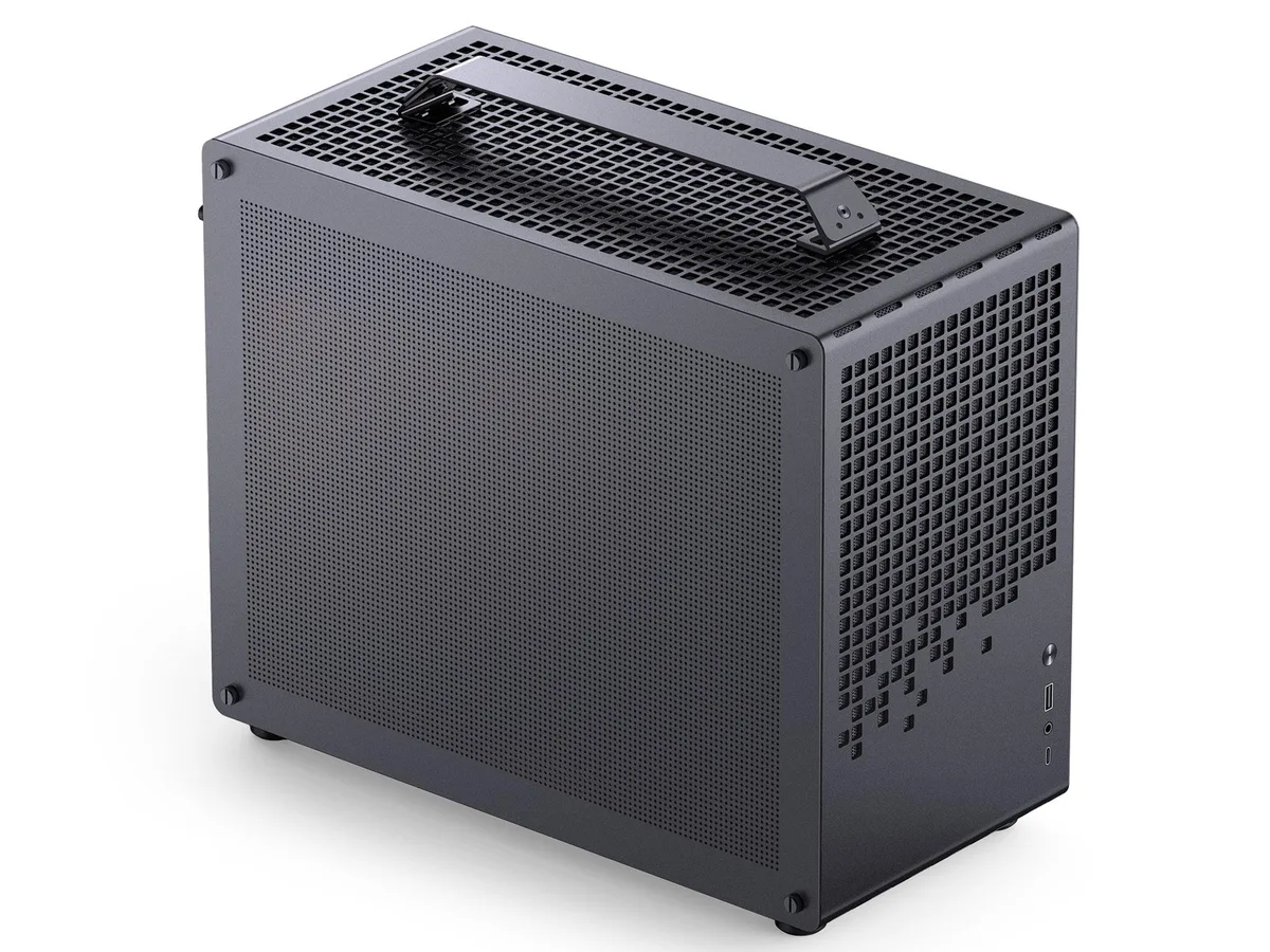 JONSPLUS JONSPLUS Z20 Mesh BLACK Micro-ATX PC case with detachable carrying handle — product photo