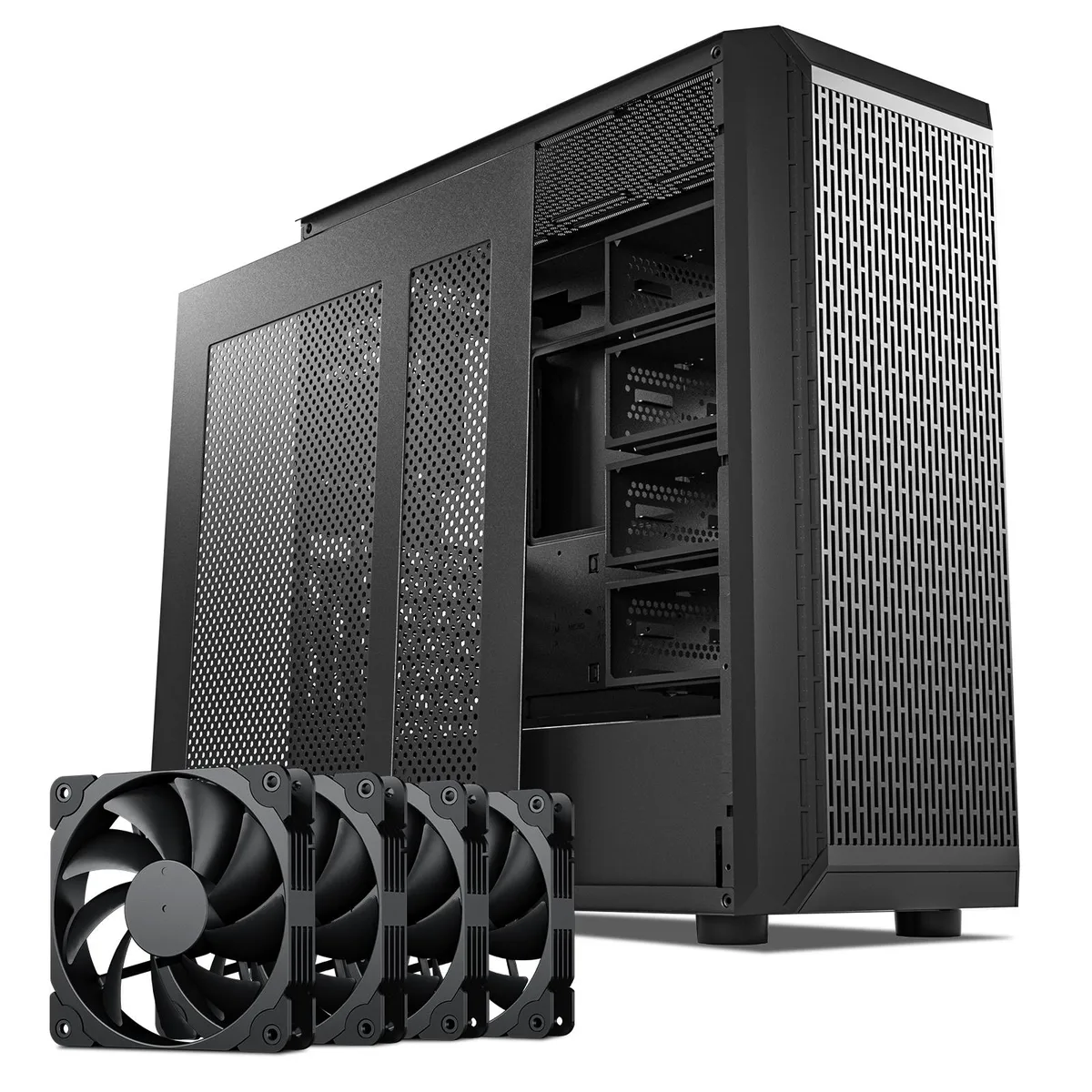 DARKROCK DARKROCK Classico Storage Master PC Case ATX Mid Tower 13 Drive 4x120mm Fans USB 3.0 360mm Radiator Vertical — product photo