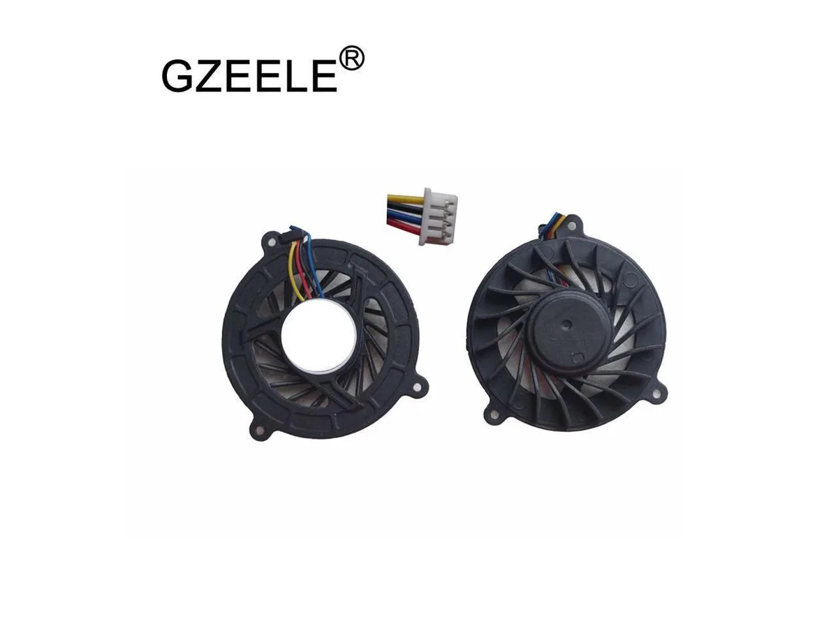 Small black laptop CPU cooling fan with four wire connector