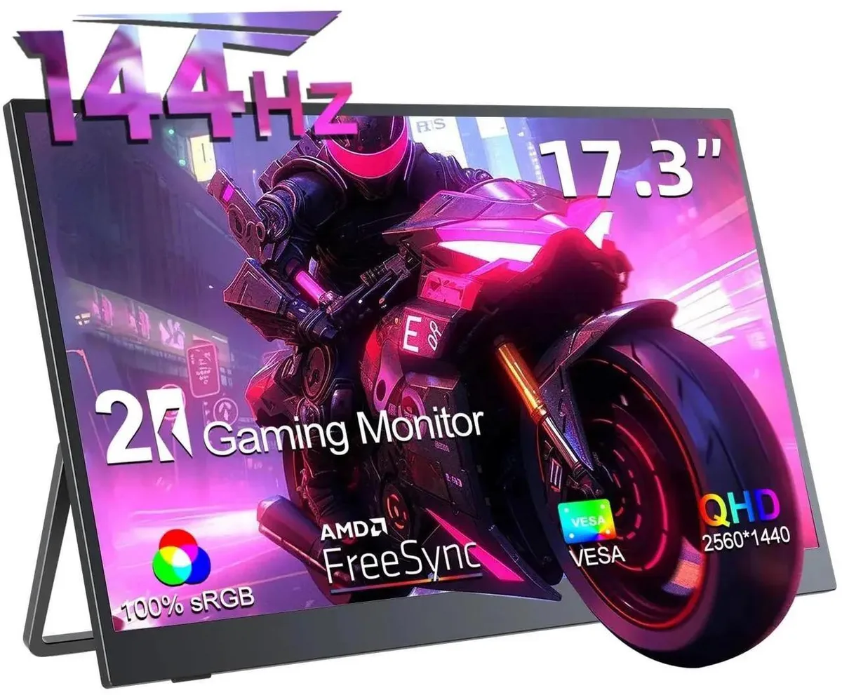 Uperfect Uperfect 17.3" 2560x1440 144Hz FreeSync Portable Gaming Monitor — product photo