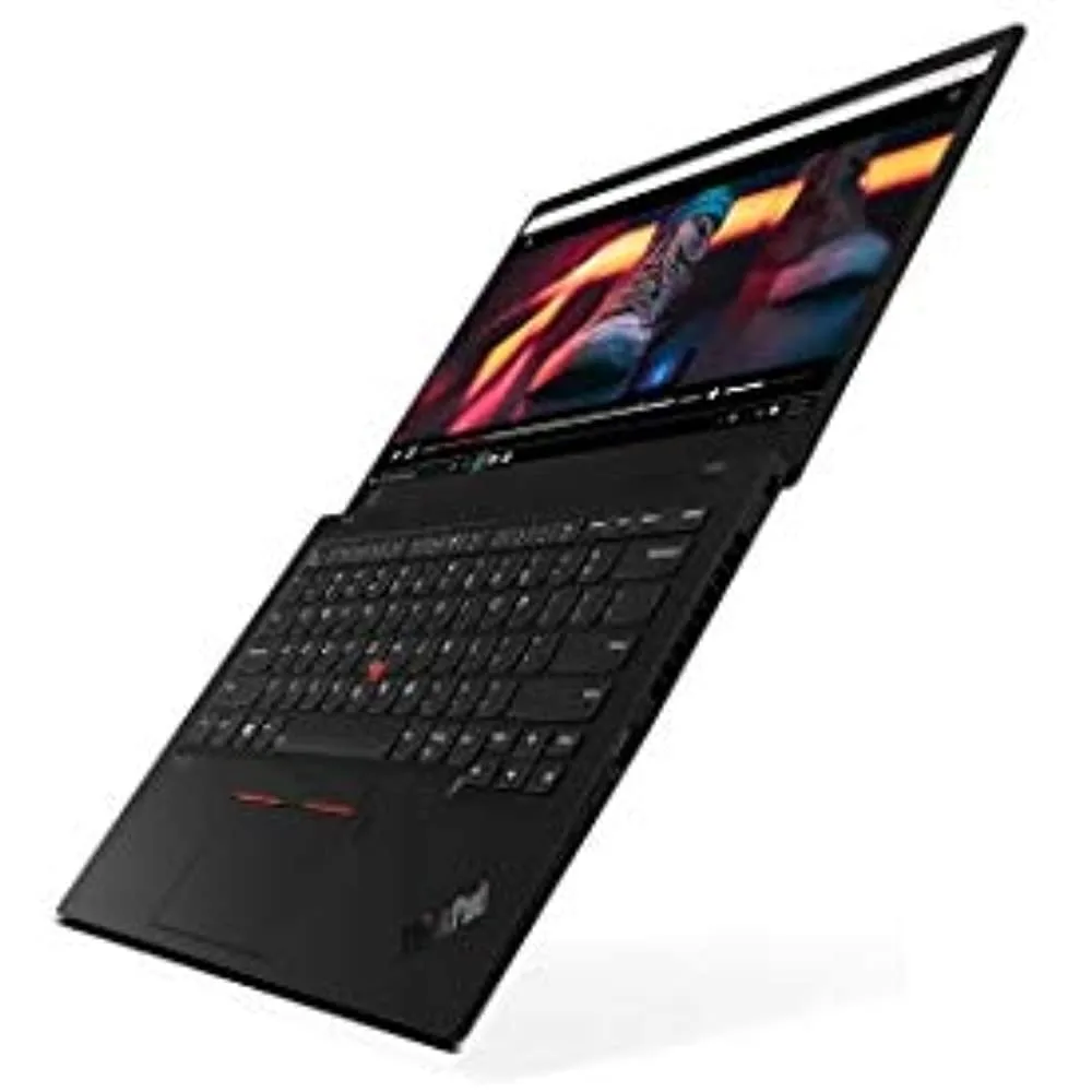 Slim matte-black carbon-fibre 14-inch ultraportable laptop, closed lid