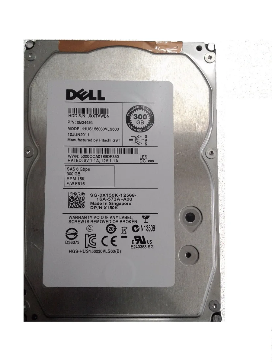 DELL DELL HUS156030VLS600 300GB 15000RPM SAS 3.5" internal hard drive — foto del producto