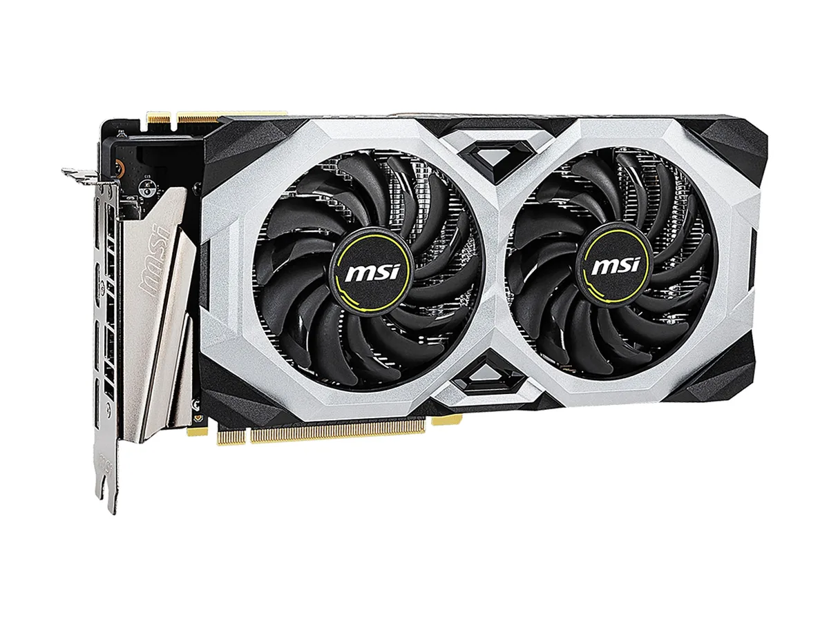 MSI GeForce RTX 2070 SUPER Ventus GP OC graphics card, dual-fan cooler, silver and black finish