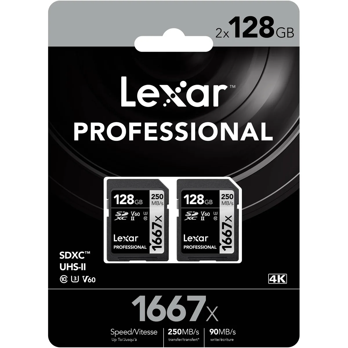 Lexar Lexar LSD128CBNA16672 128GB SDXC UHS-II memory card 2-pack — 商品写真