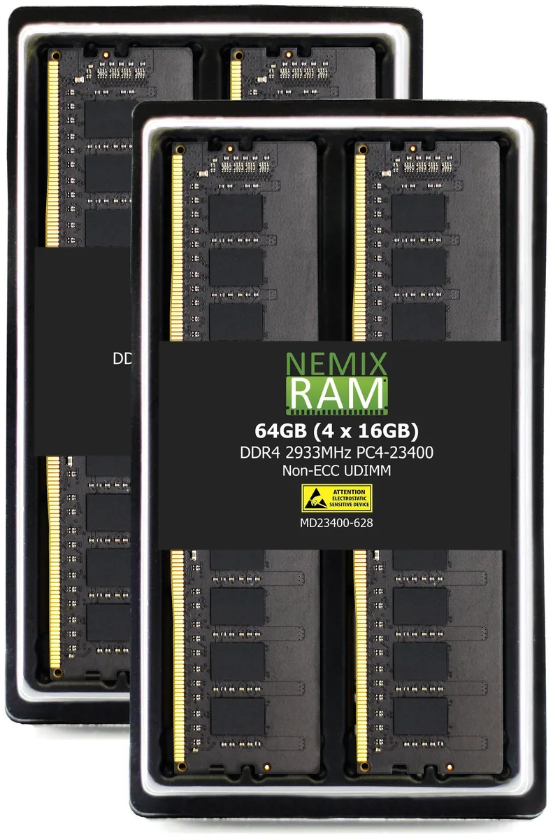 NEMIX RAM NEMIX RAM 64GB (4x16GB) DDR4 2933 CL21 desktop RAM — product photo