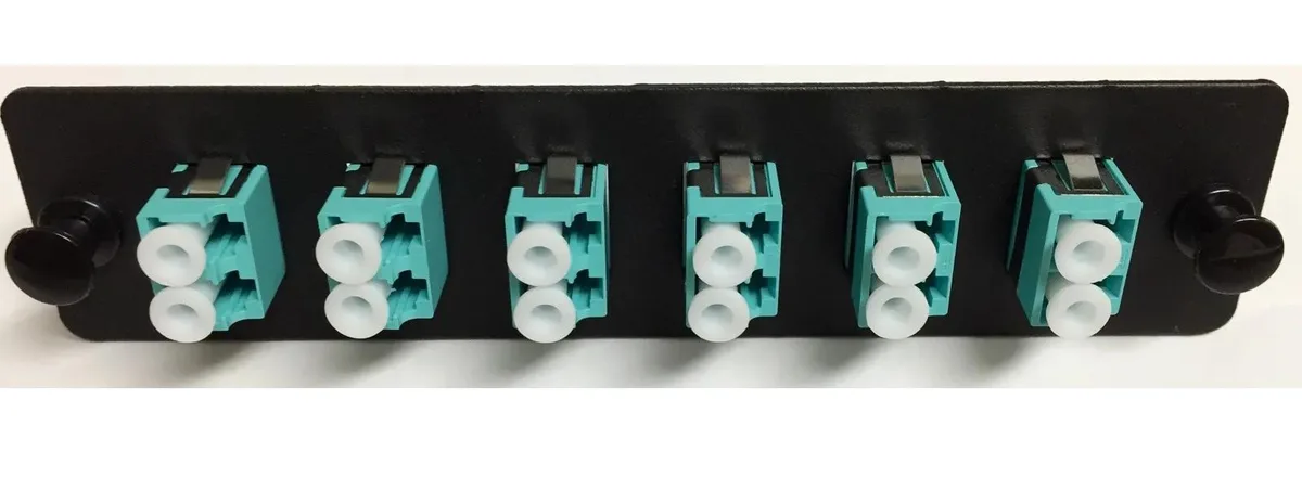 Other Electricities Other Electricities Fiber Optic Adapter Panel 10 Gig Multimode 6 LC Duplex 12 Ports om3 — product photo