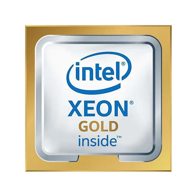 Square gold processor with green substrate and silver contacts, new condition
