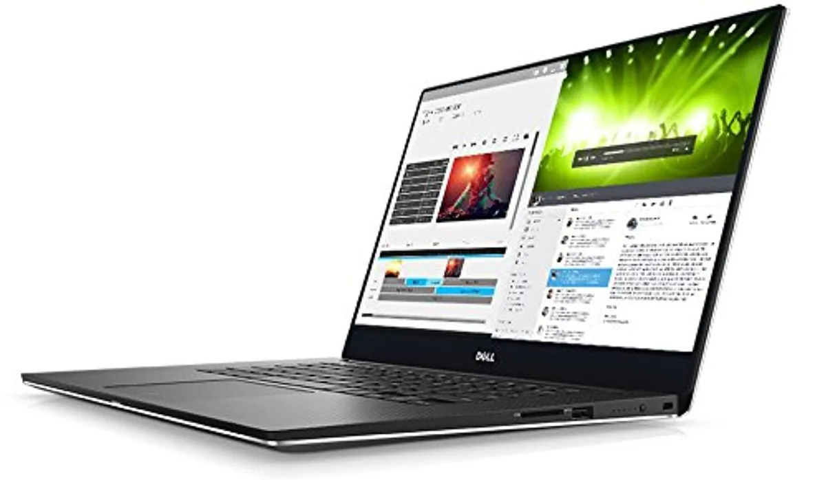 Silver aluminium laptop with thin-bezel 15.6 inch display