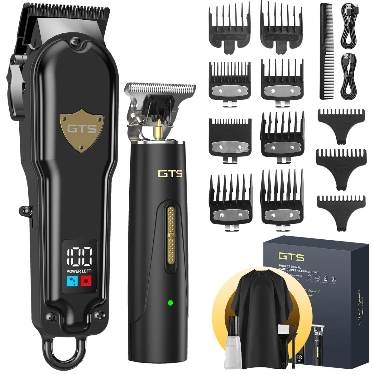 GTS PRO 01 Hair Clippers & Trimmer Set Black — product photo