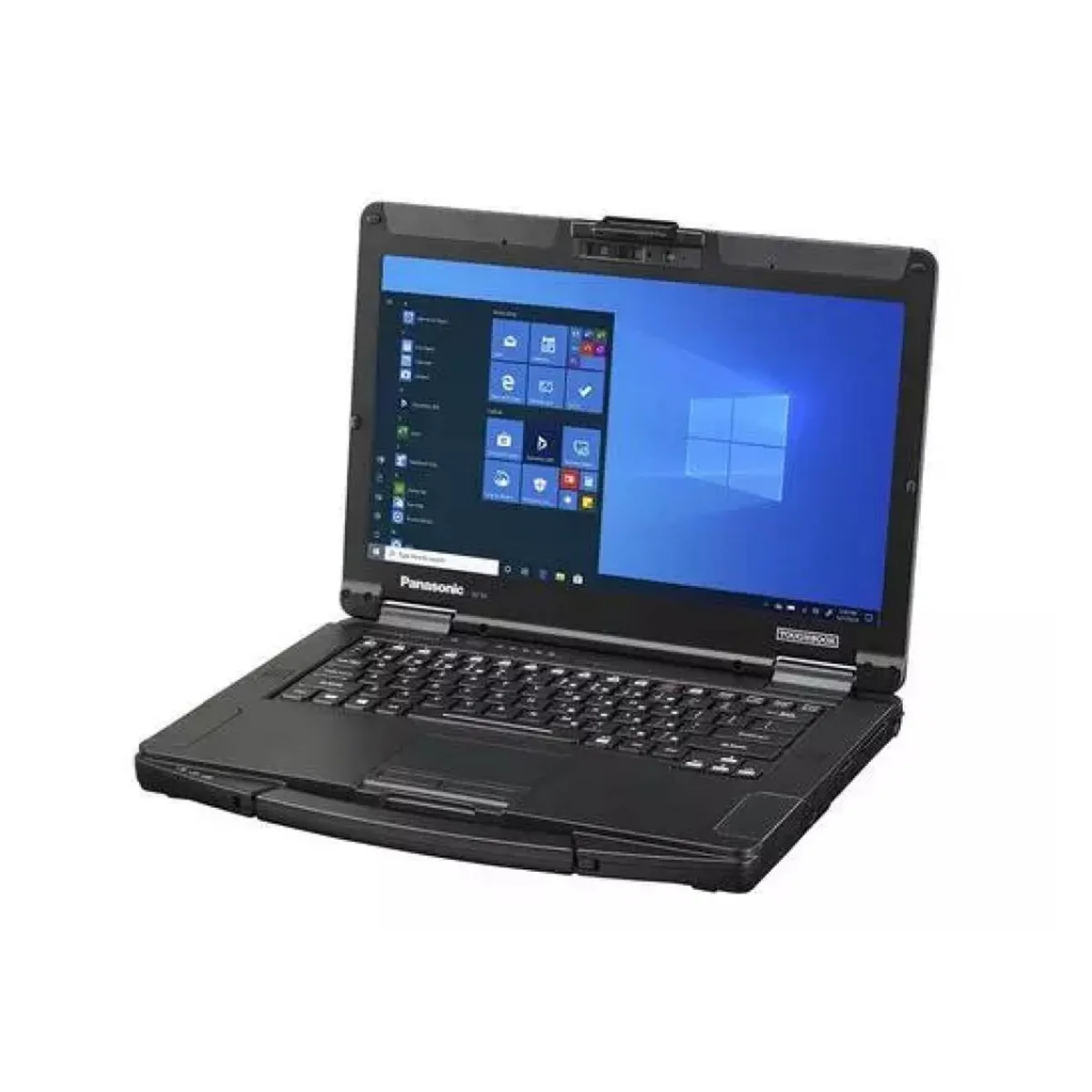 Semi-rugged 14 inch laptop in black and silver finish
