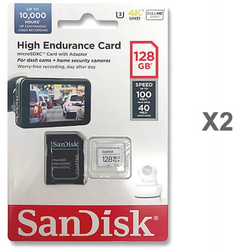 SanDisk SanDisk High Endurance 128GB microSDXC Class 10 2-pack SDSQQNR-128G-GN6IA — תמונת המוצר