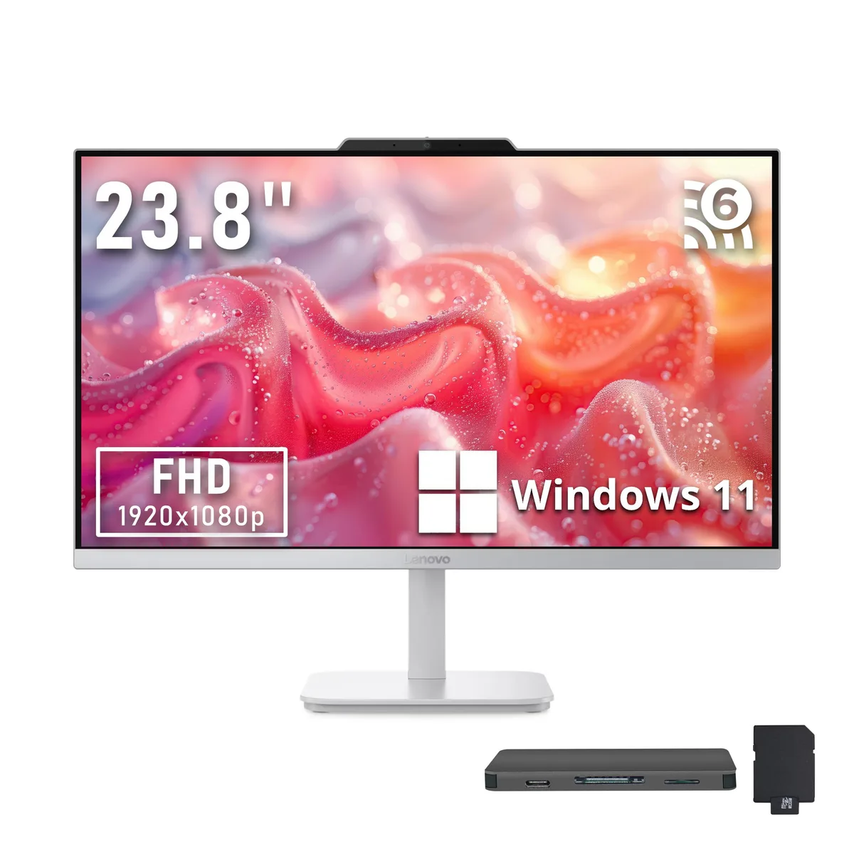 Lenovo Lenovo A100 All-in-One PC Intel N100 32GB DDR4 1TB SSD 23.8" FHD White — 商品照片