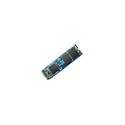 Green circuit board M.2 2280 SSD with black chips and gold edge connector