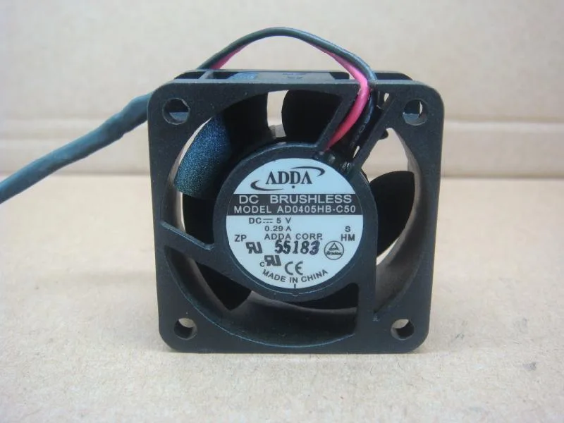 Small black square 40mm fan with two wires