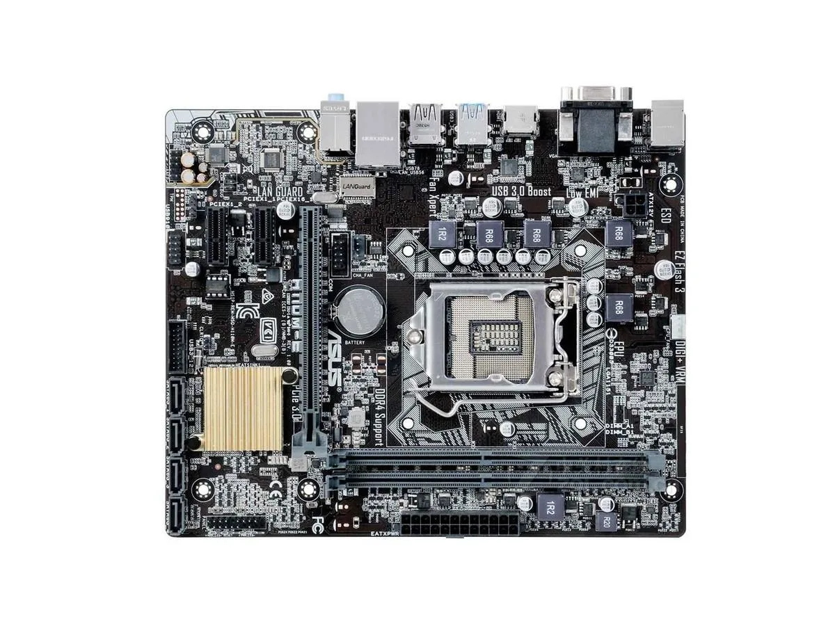 ASUS ASUS H110M-E Intel H110 LGA 1151 DDR4 32GB Micro ATX motherboard — photo du produit