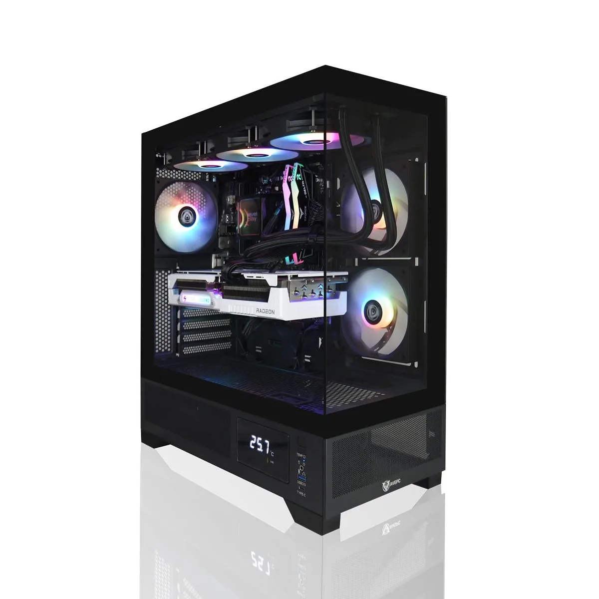 AVGPC AVGPC AV-WW-R7-9070XT-B gaming PC Ryzen 7 9700X Radeon RX 9070 XT 32GB DDR5 1TB NVME — product photo