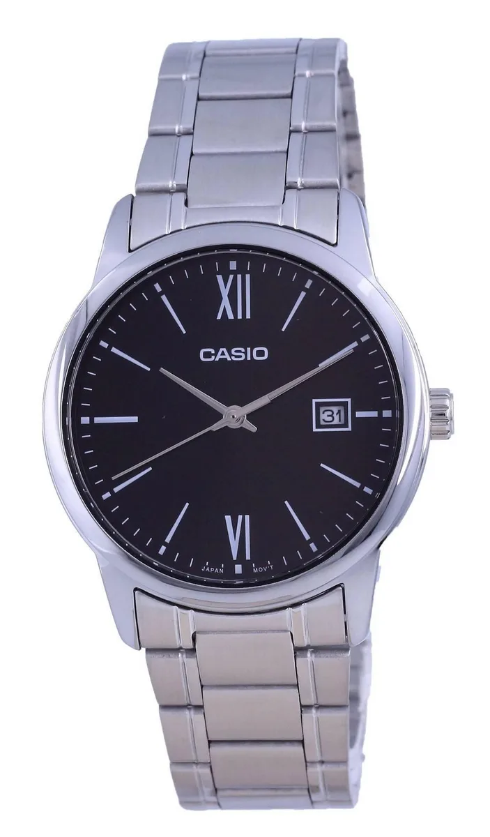 CASIO Casio MTP-V002D-1B3 Black Dial Stainless Steel Watch — product photo