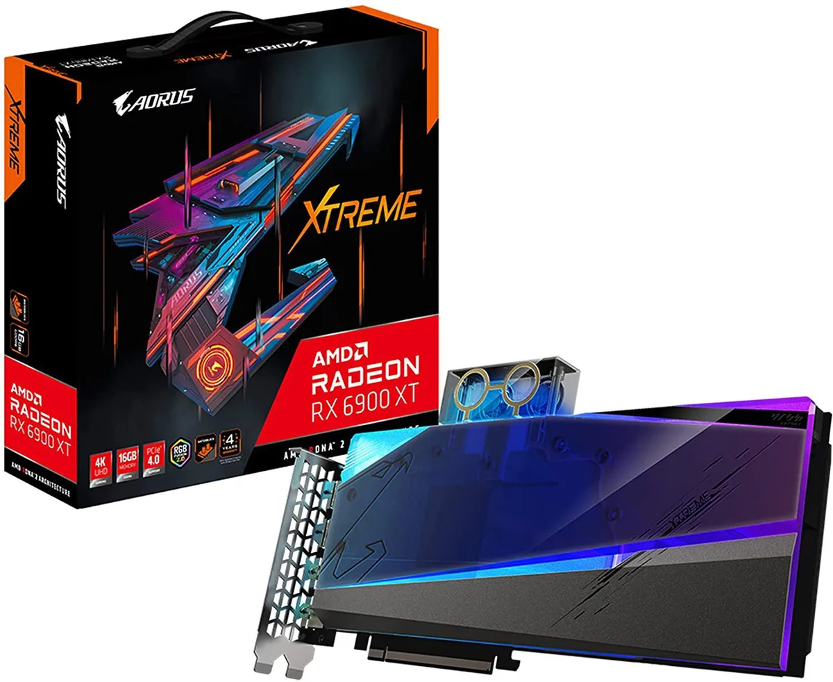 GIGABYTE AORUS Radeon RX 6900 XT Xtreme WATERFORCE WB 16G graphics card with integrated water block