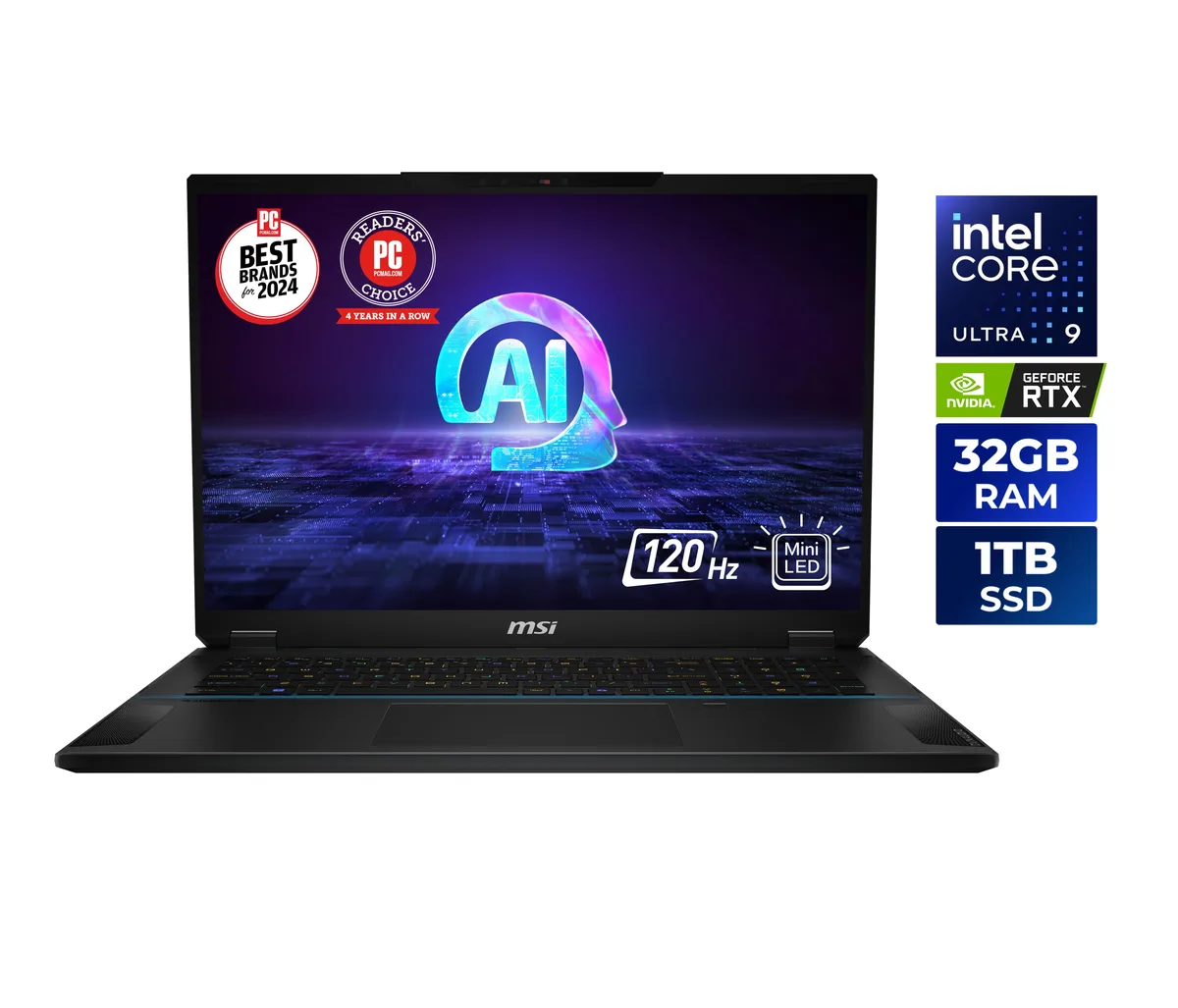 MSI MSI Stealth 18 AI Studio A1VHG-008US gaming laptop — product photo