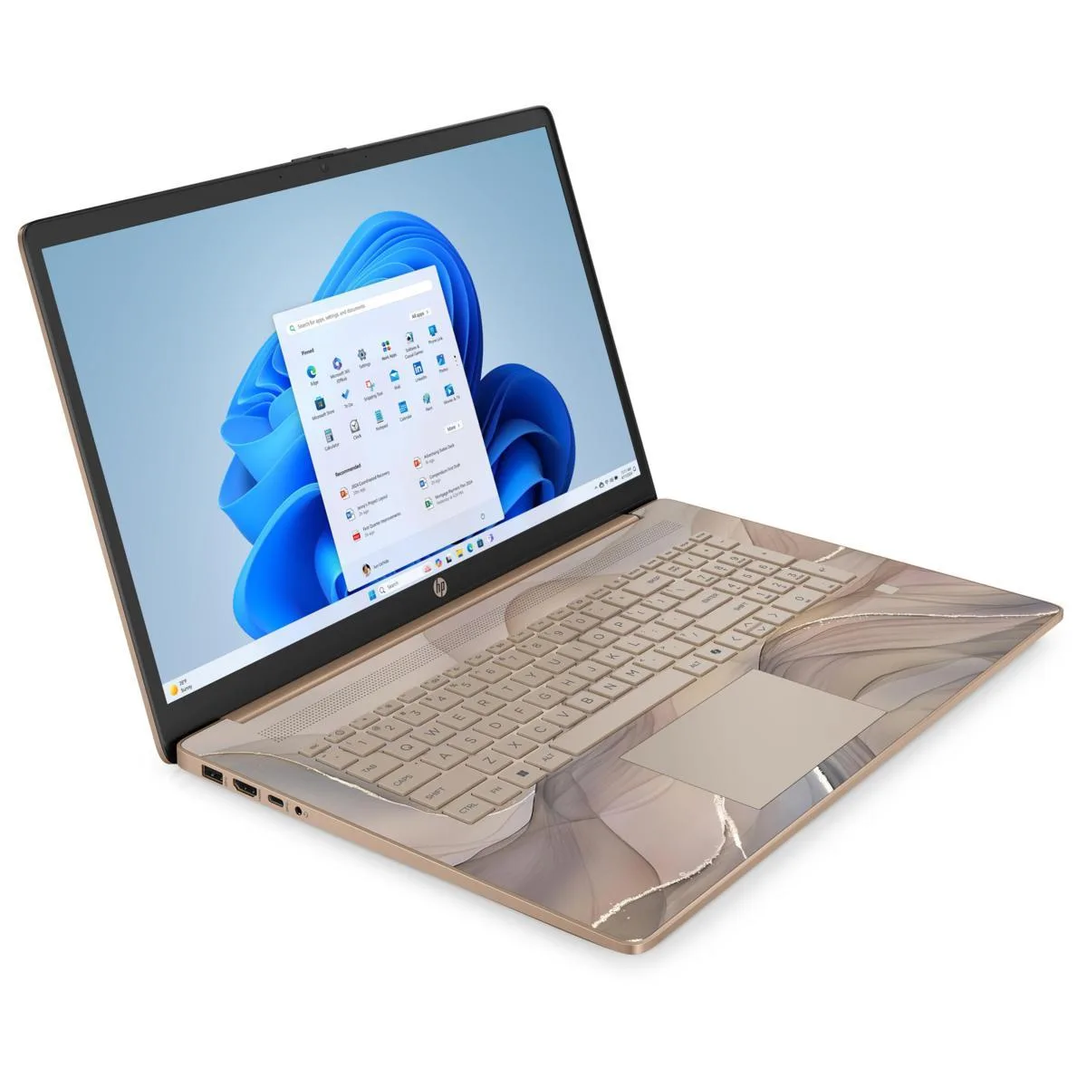 HP 17.3 inch touchscreen laptop in Chai Latte finish