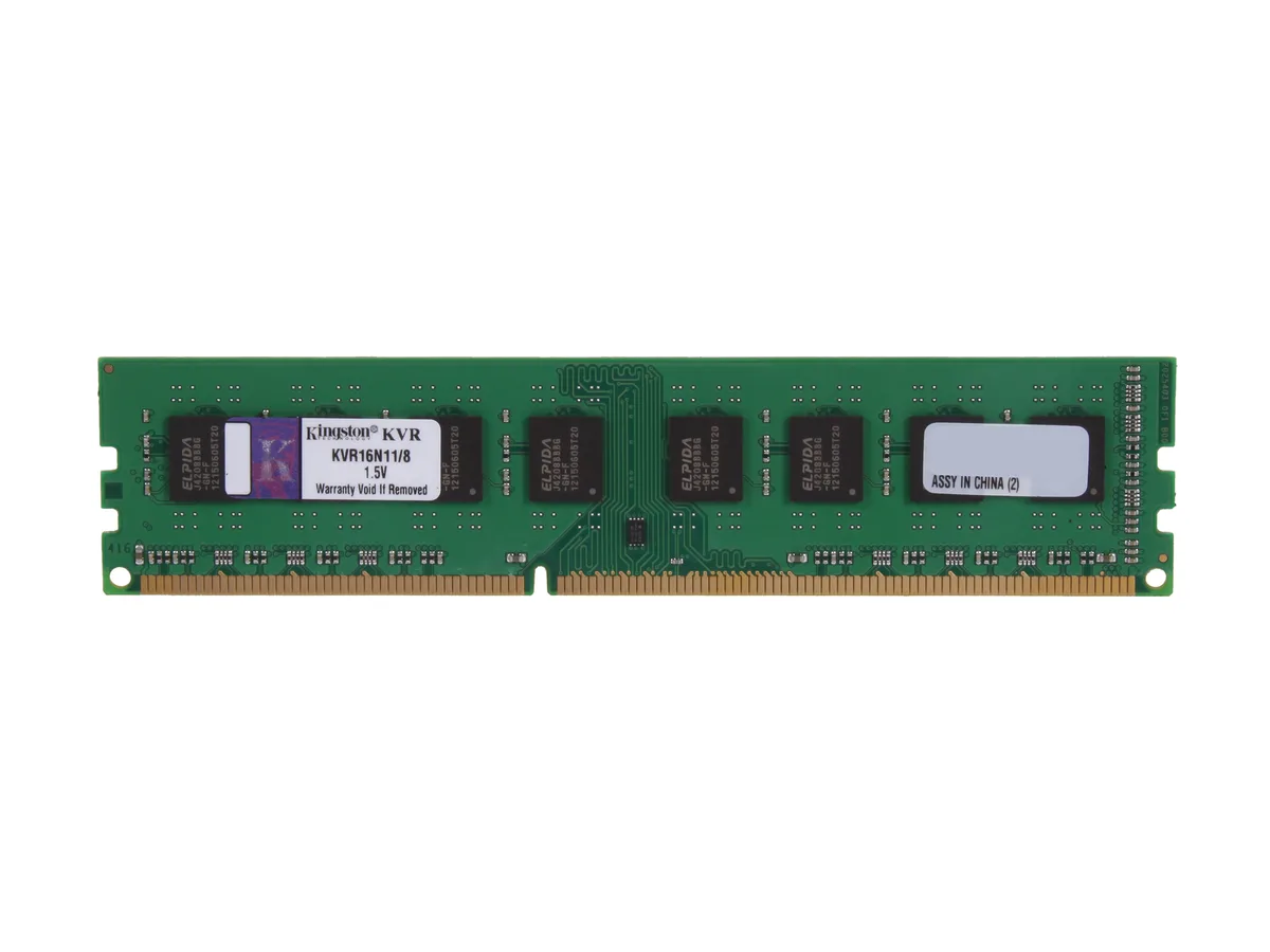 Kingston Technology Corp. Kingston Technology Corp. KVR16N11/8 8GB DDR3 1600 desktop RAM — photo du produit