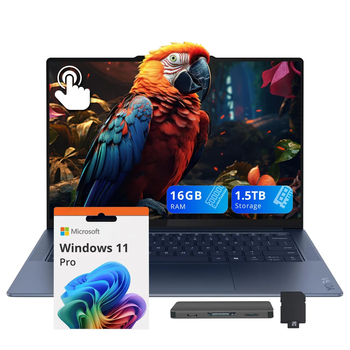 Lenovo Lenovo Yoga Slim 7 14.5" 3K OLED Touch Snapdragon X Elite X1E-78-100 16GB 512GB + 1TB Dock Windows 11 Pro Blue — صورة المنتج
