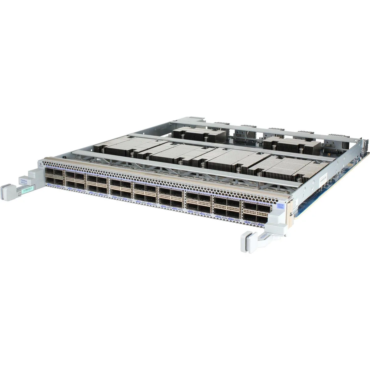 Arista DCS-7500R2A-36CQ-LC line card, 36 QSFP28 ports, silver metal faceplate