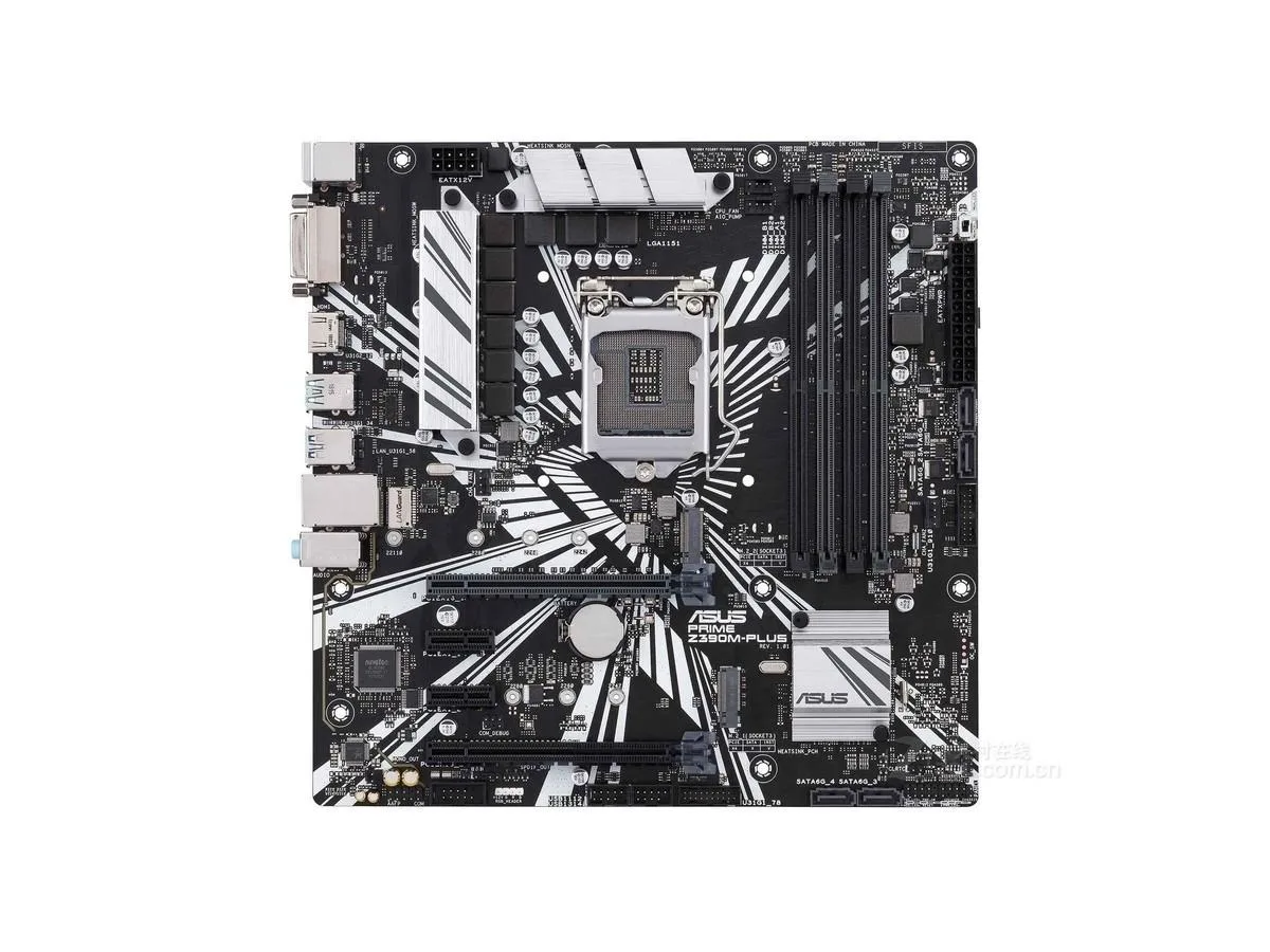 Dark green Micro ATX motherboard with silver LGA 1151 socket and black DDR4 slots