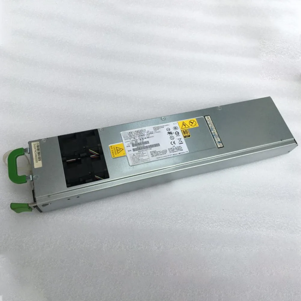 Rectangular silver server PSU with rear fan grille and handle