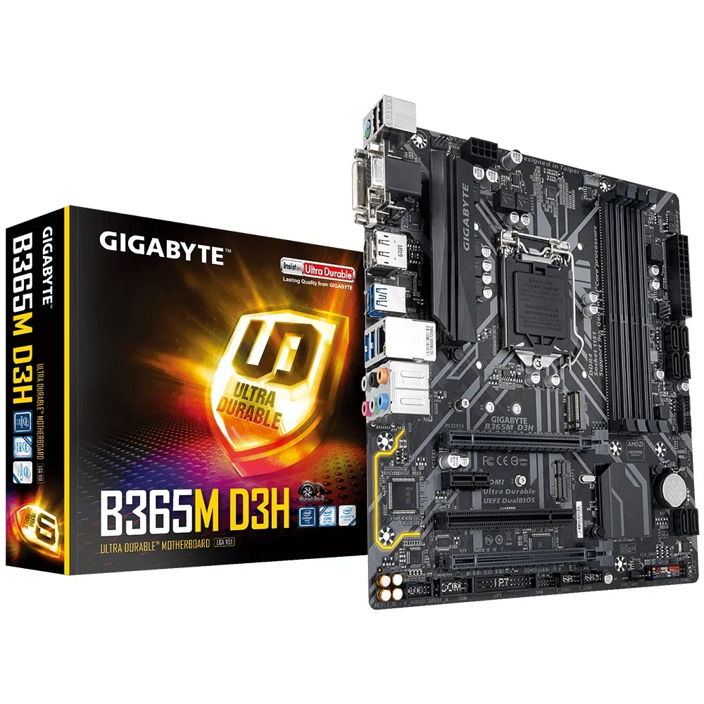 GIGABYTE GIGABYTE B365M D3H Intel B365 LGA 1151 Micro ATX Motherboard 64GB DDR4 — photo du produit