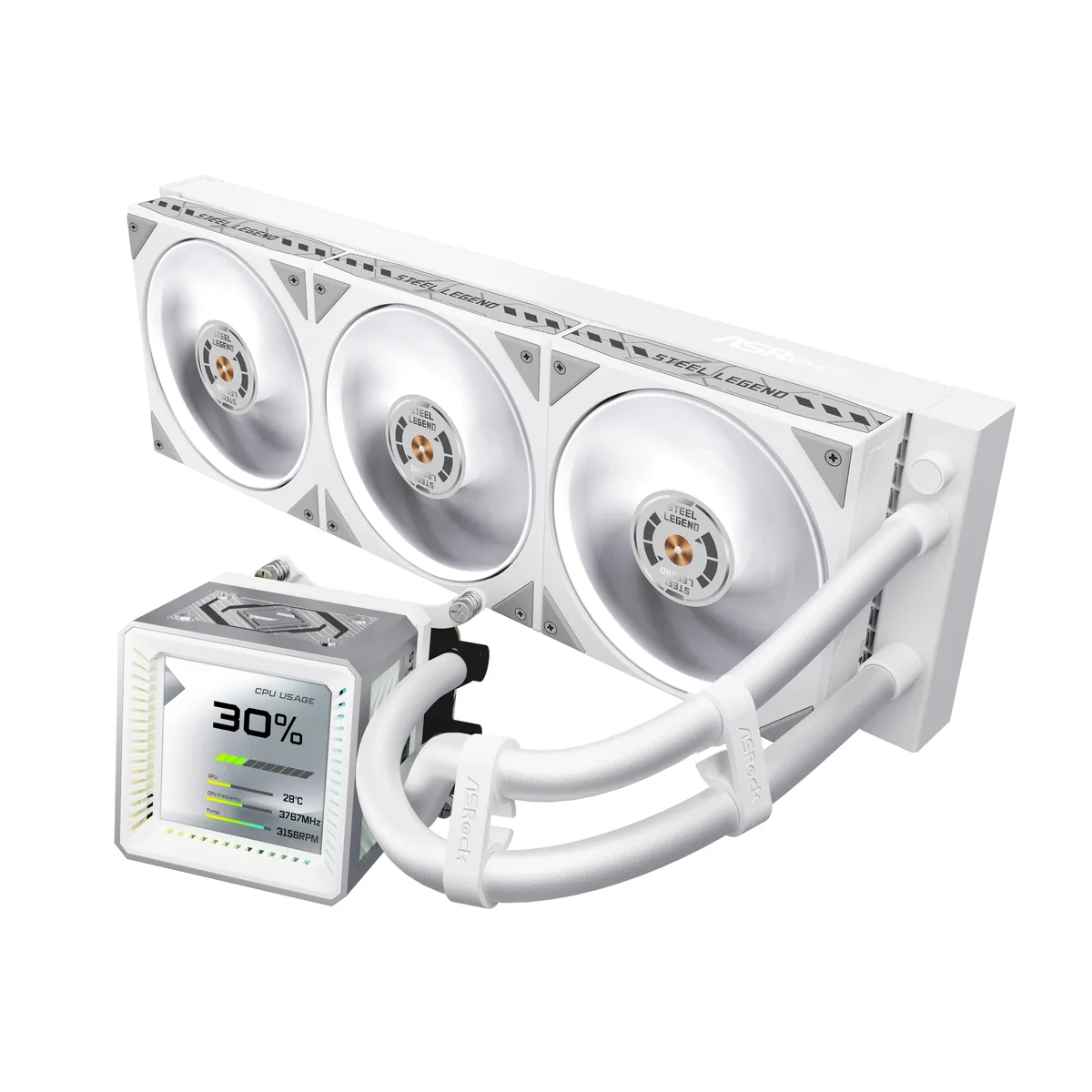 ASRock ASRock Steel Legend 360 LCD liquid cooler — product photo