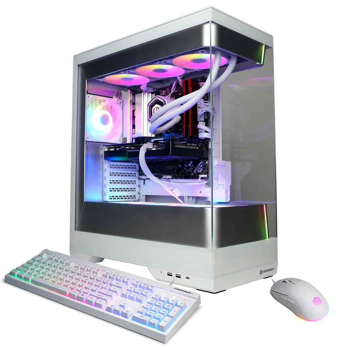 CyberpowerPC CyberpowerPC Gamer Supreme Ryzen 7 9850X3D 32GB 1TB RX 9060 XT 16GB White — produktfoto
