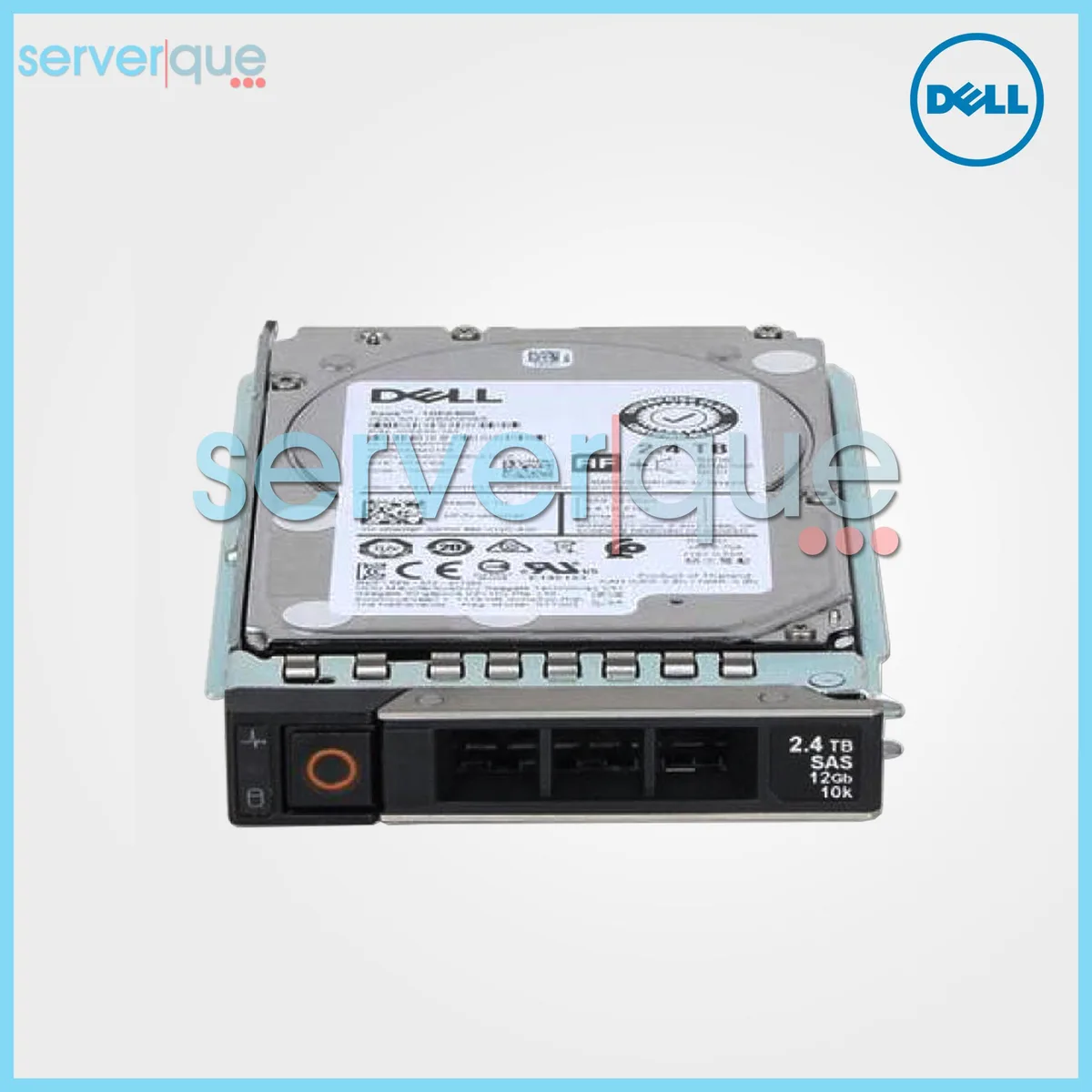 Small silver 2.5 inch SAS hard drive with Dell label