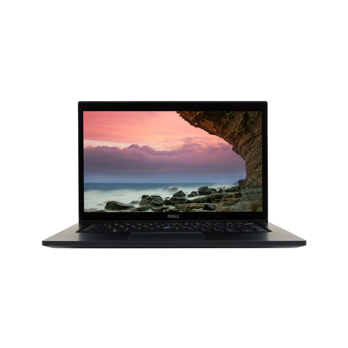 Refurbished Dell Latitude 7480 14 inch laptop, B-grade wear visible, non-touch FHD screen, no webcam