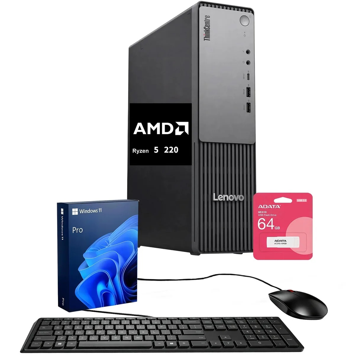 Lenovo Lenovo ThinkCentre Neo 55s SFF Desktop AMD Ryzen 5 220 32GB DDR5 512GB SSD — photo du produit