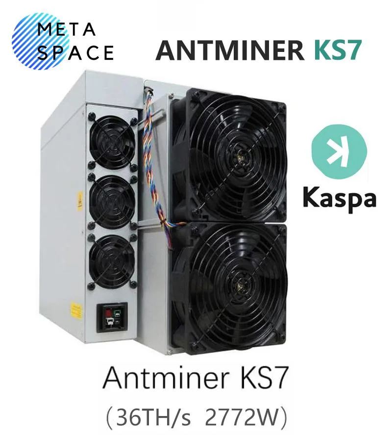 Rectangular metal mining unit, matte grey finish, front fan grille, rear power and Ethernet ports