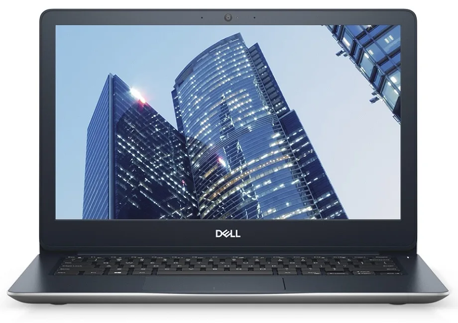 Silver 13.3 inch laptop closed showing thin profile