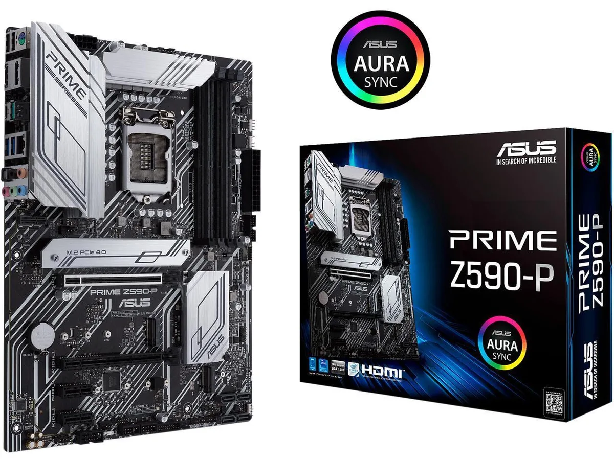 Green ATX motherboard with black heatsinks and silver sockets