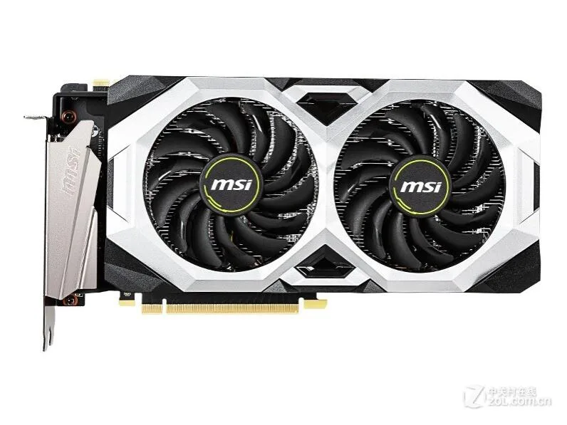 MSI GeForce RTX 2070 Super Ventus OC dual-fan graphics card in black and silver finish