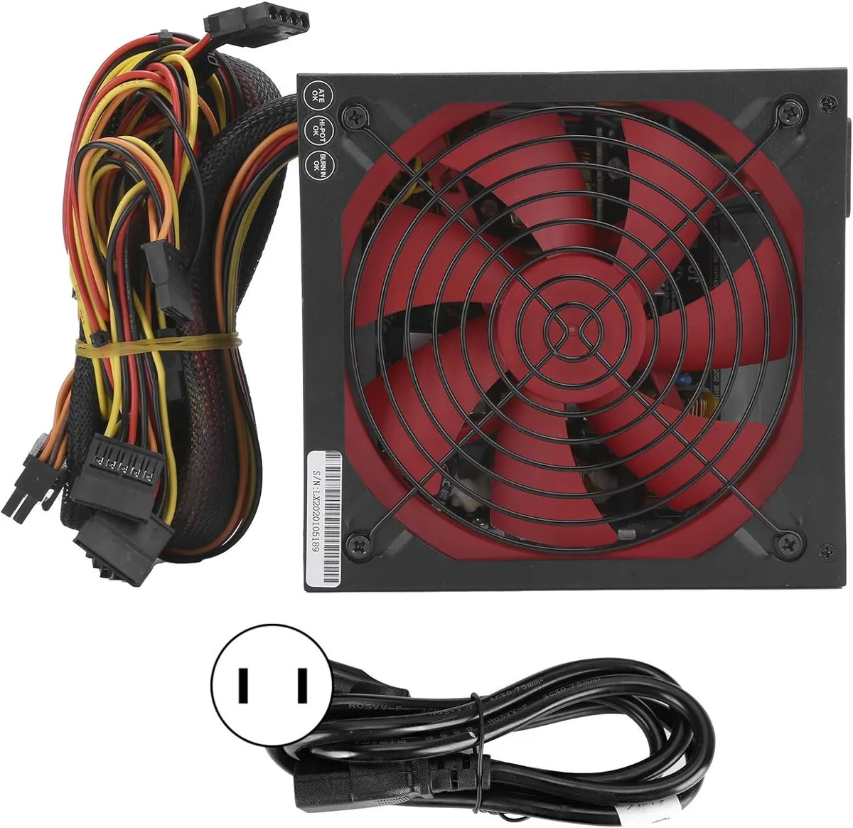 myVolts myVolts ATX-700W 700W power supply Red low noise flexible convenient office home US regulations — product photo