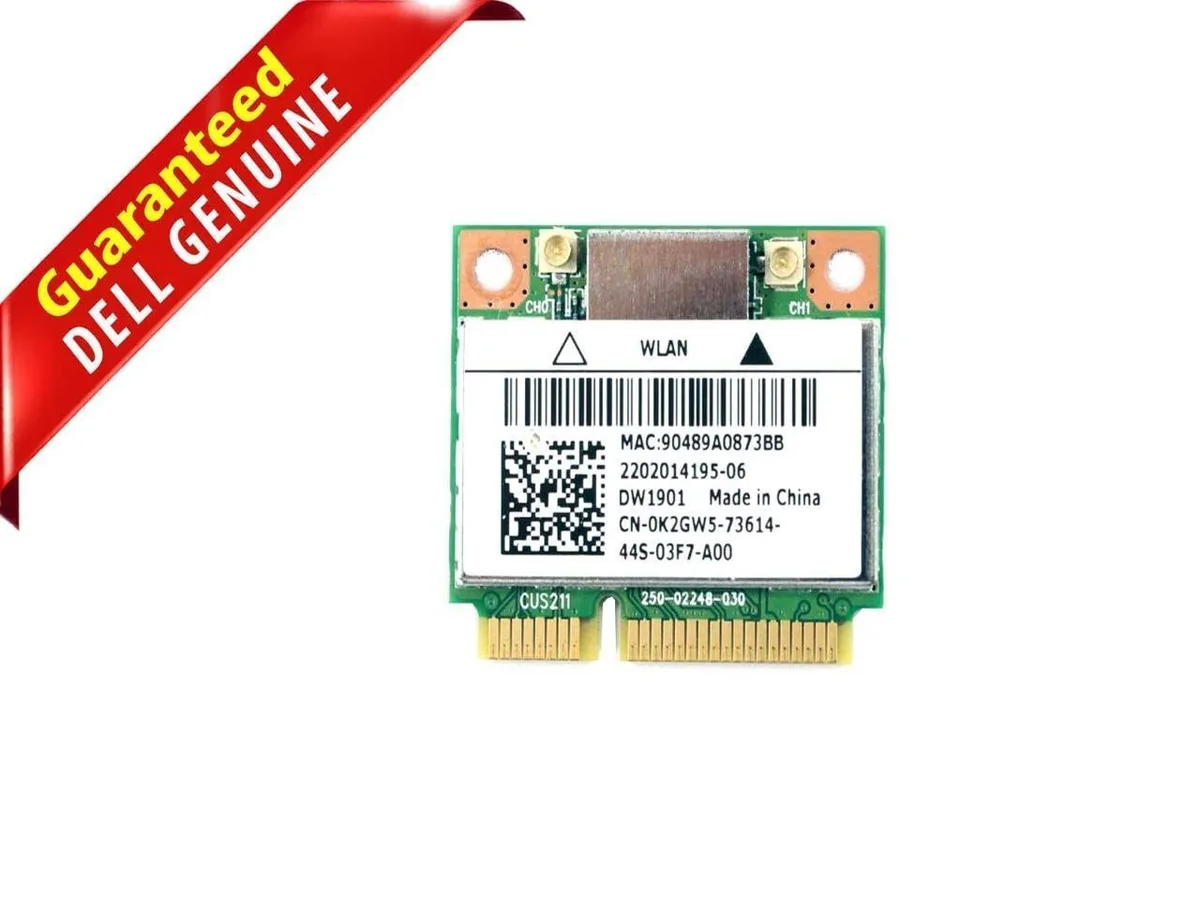 DELL DELL DW1901 AR5B22 802.11 a/b/g/n WiFi Bluetooth PCI-E Card K2GW5 — zdjęcie produktu