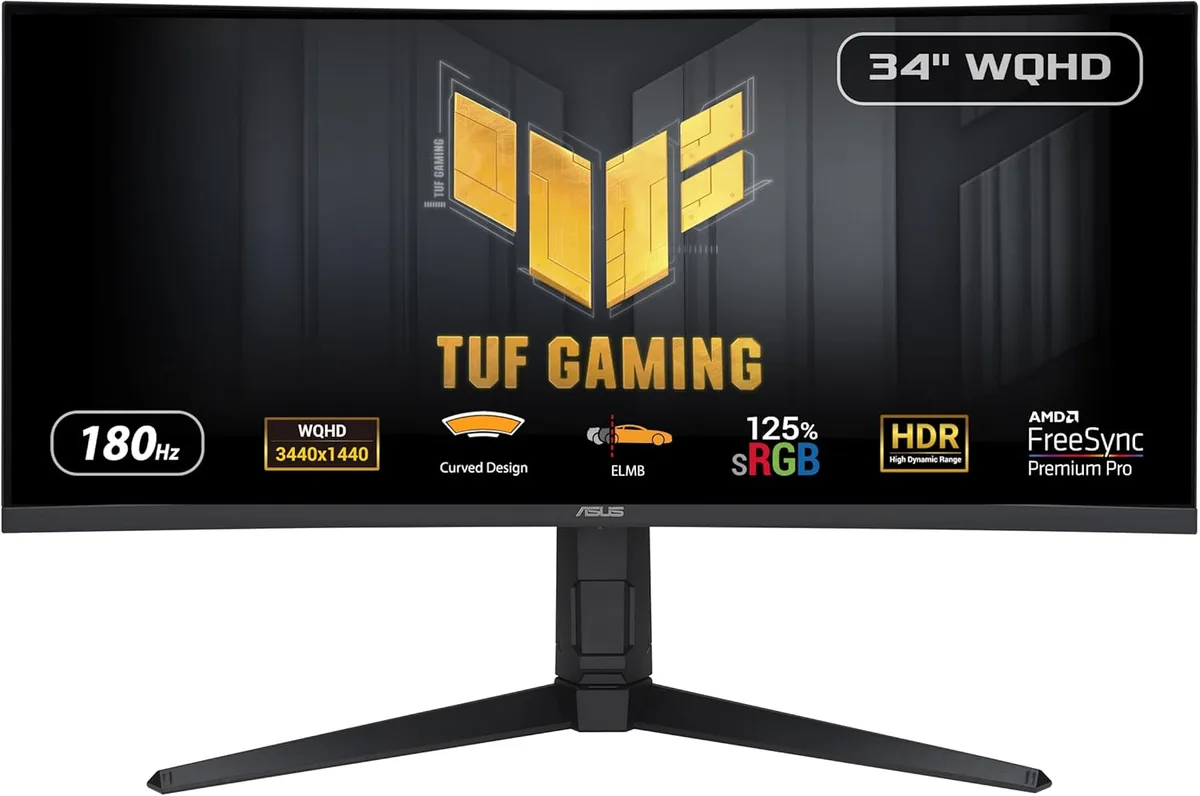 ASUS ASUS TUF Gaming VG34VQL3A 34" 180Hz curved gaming monitor — product photo