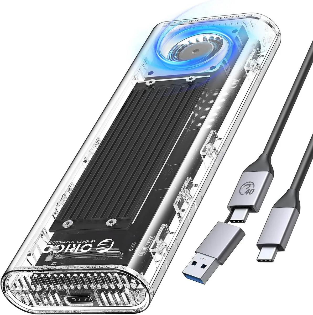 Orico Orico TCM2-U4 M.2 NVMe 40Gbps USB 4.0 enclosure Black — 商品写真