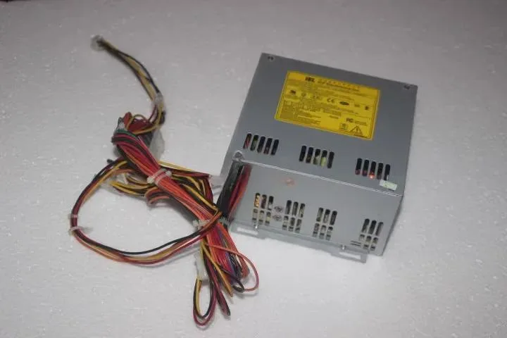Silver ATX power supply unit with 20 and 24 pin connectors