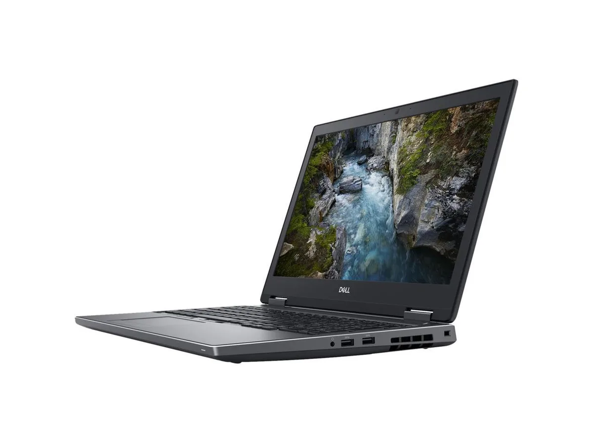Black Dell Precision 7530 laptop, 15.6 inch non-touch FHD screen, backlit keyboard, charger included