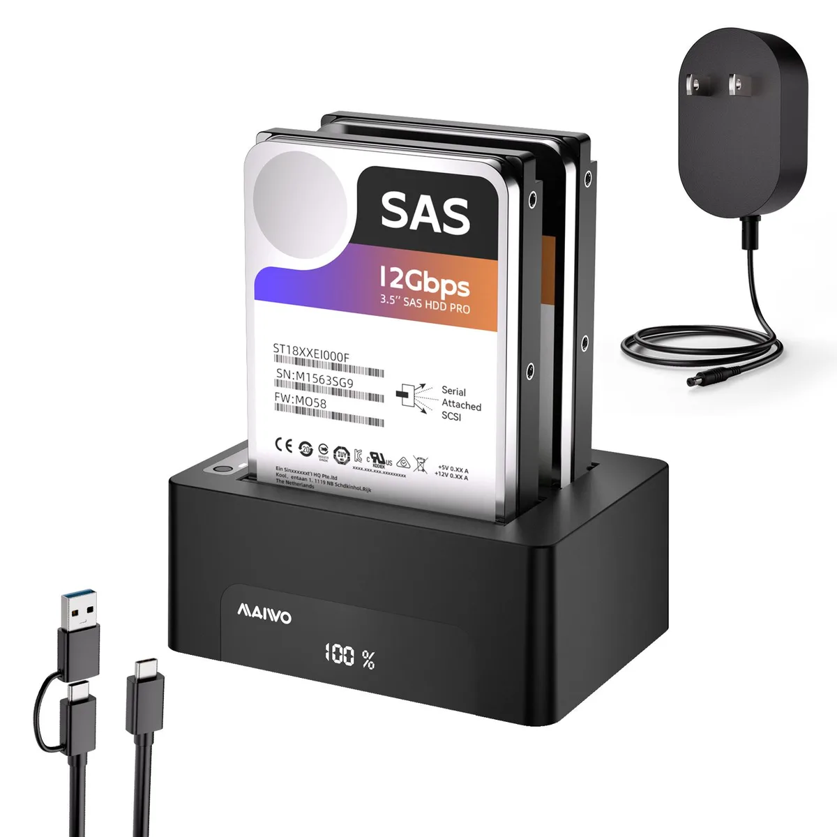 MAIWO MAIWO K3082ASAS SAS SATA Drive Enclosure — preces foto