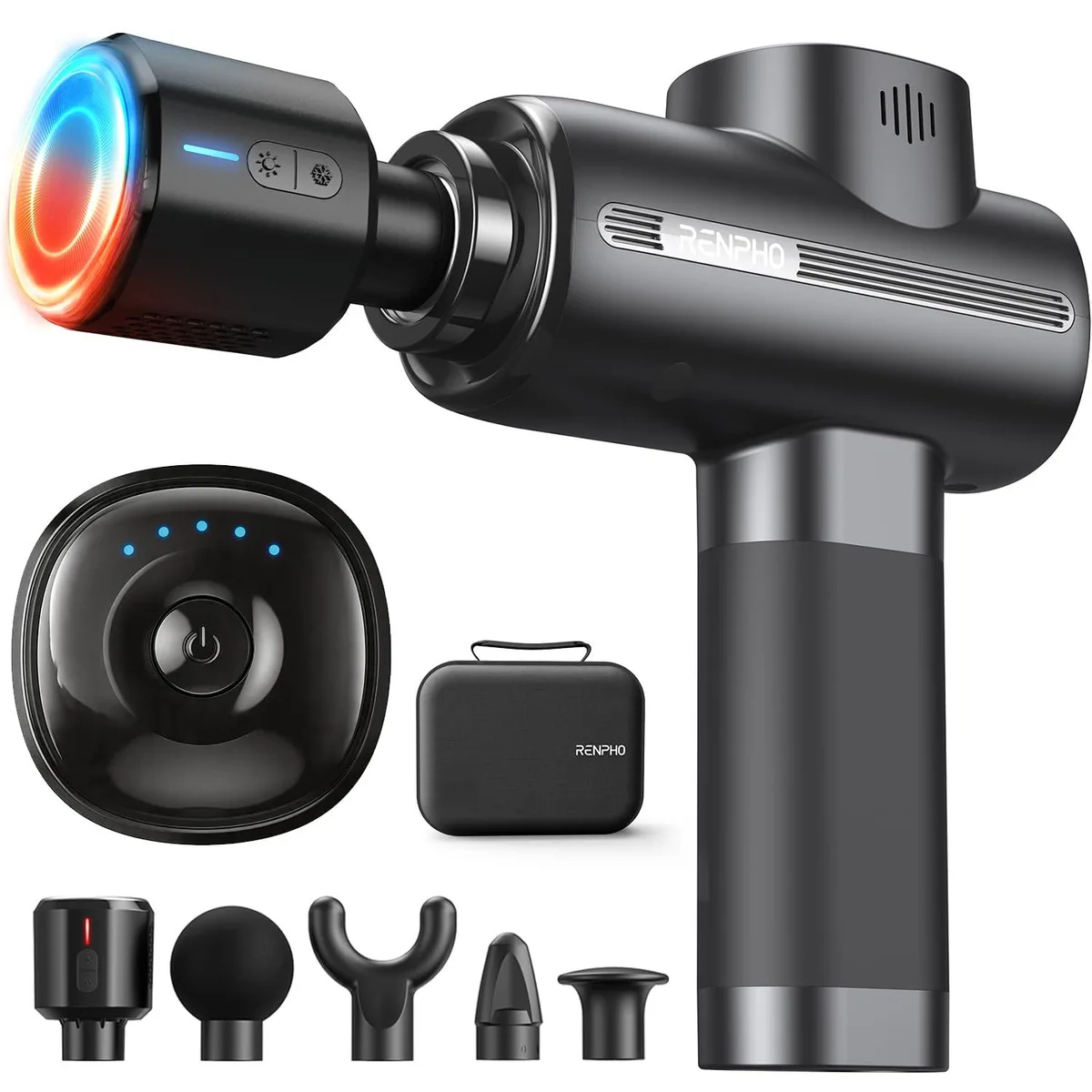 iLive R-C003H-N1 massage gun 10mm 18003200 RPM 47 113°F 40 dB 1.39 lb — produkto nuotrauka